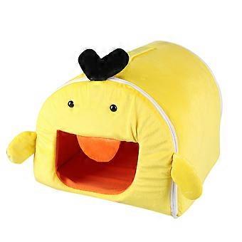 Pet Warm House Yellow Removable Washable for Small Animals