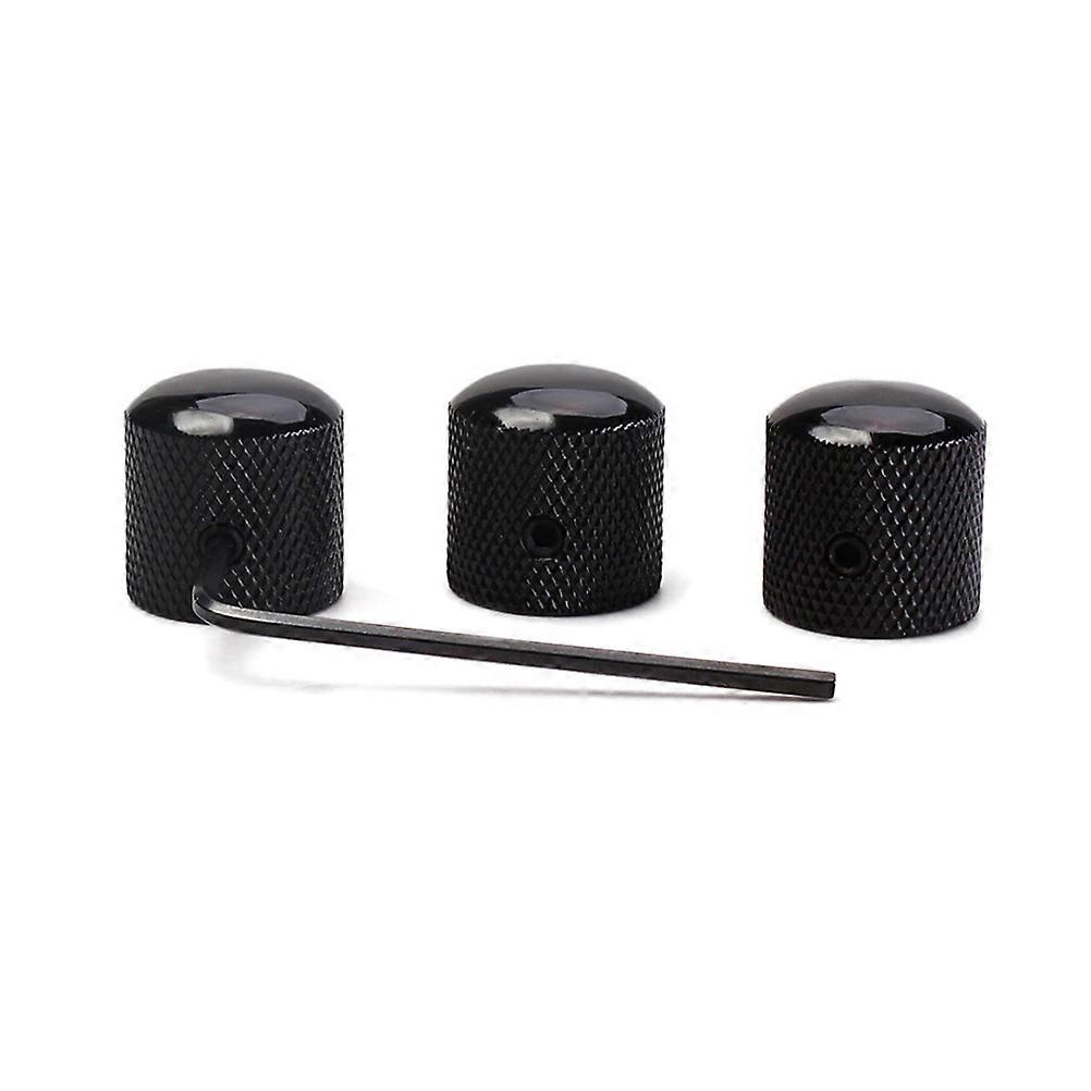 4pcs Guitar Bass Dome Control Knobs for Replacement With Spanner