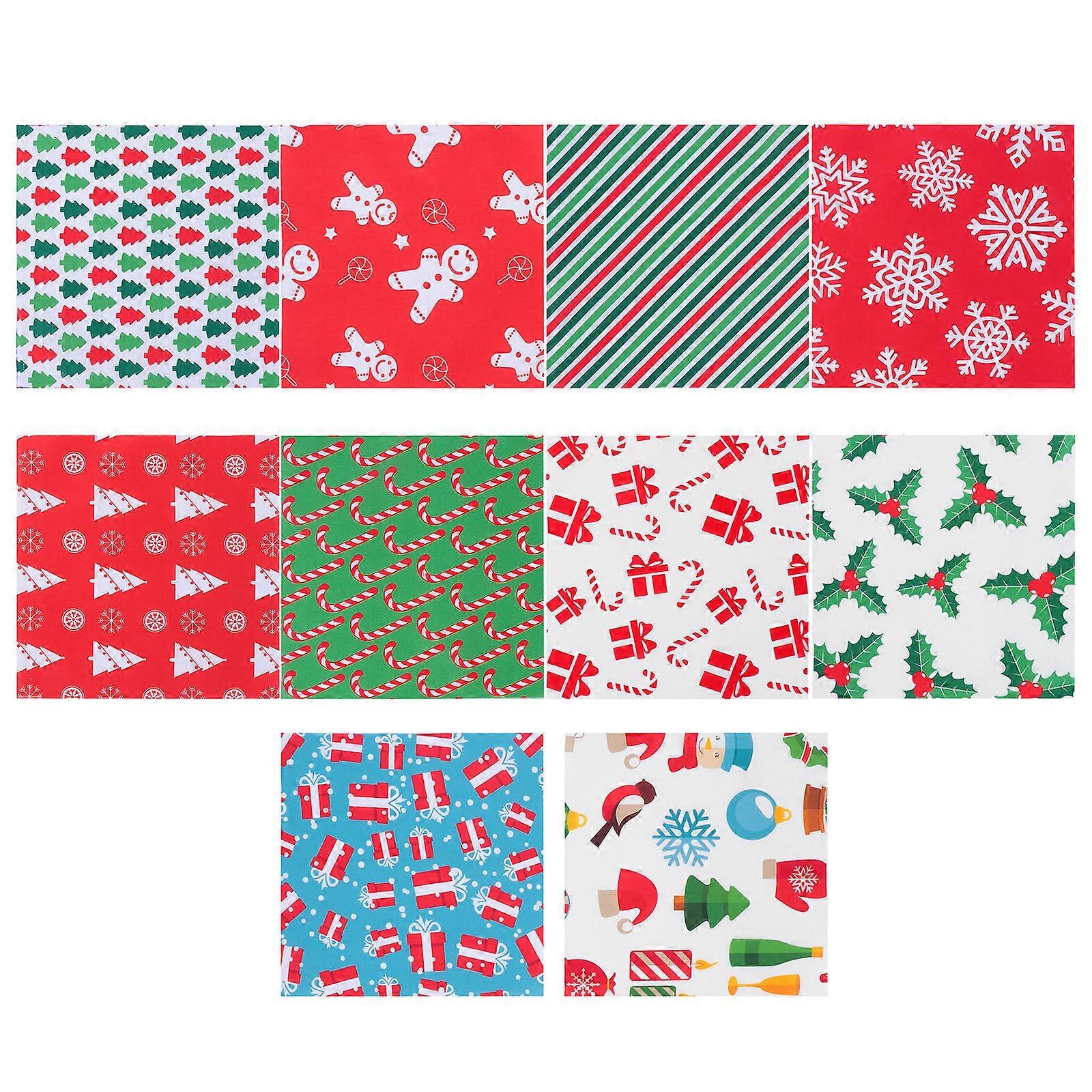 Christmas Cotton Fabric for Quilting Fabric 40Pcs Patchwork Bundle