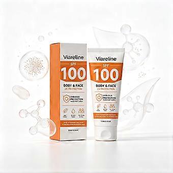 Broad Spectrum SPF100 Sunscreen Lotion for Face & Body, Oil-Free Lightweight Sun Protection Cream, Oxybenzone Free, Suitable for Sensitive Skin, 100g