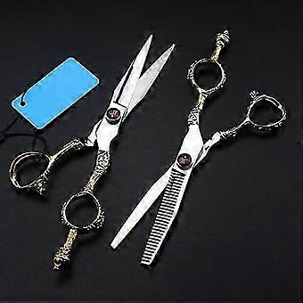 6 Inch Japanese Steel Professional Hair Cutting Scissors Set with Precision Blades and Comfort Grip