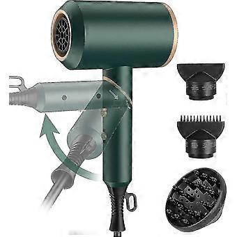 2000W Folding Travel Hair Dryer Light Ionic with 2 Nozzles 1 Diffuser Compatible with Fo-m.2408
