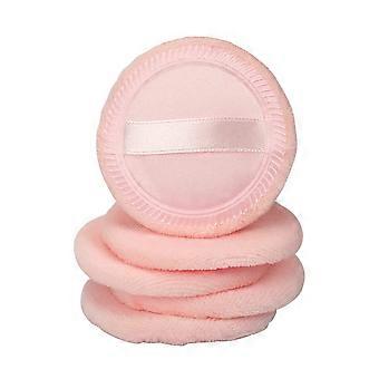 5 stuks katoenen poederdons foundation losse poeder minerale poederdons voor dames (oranje)