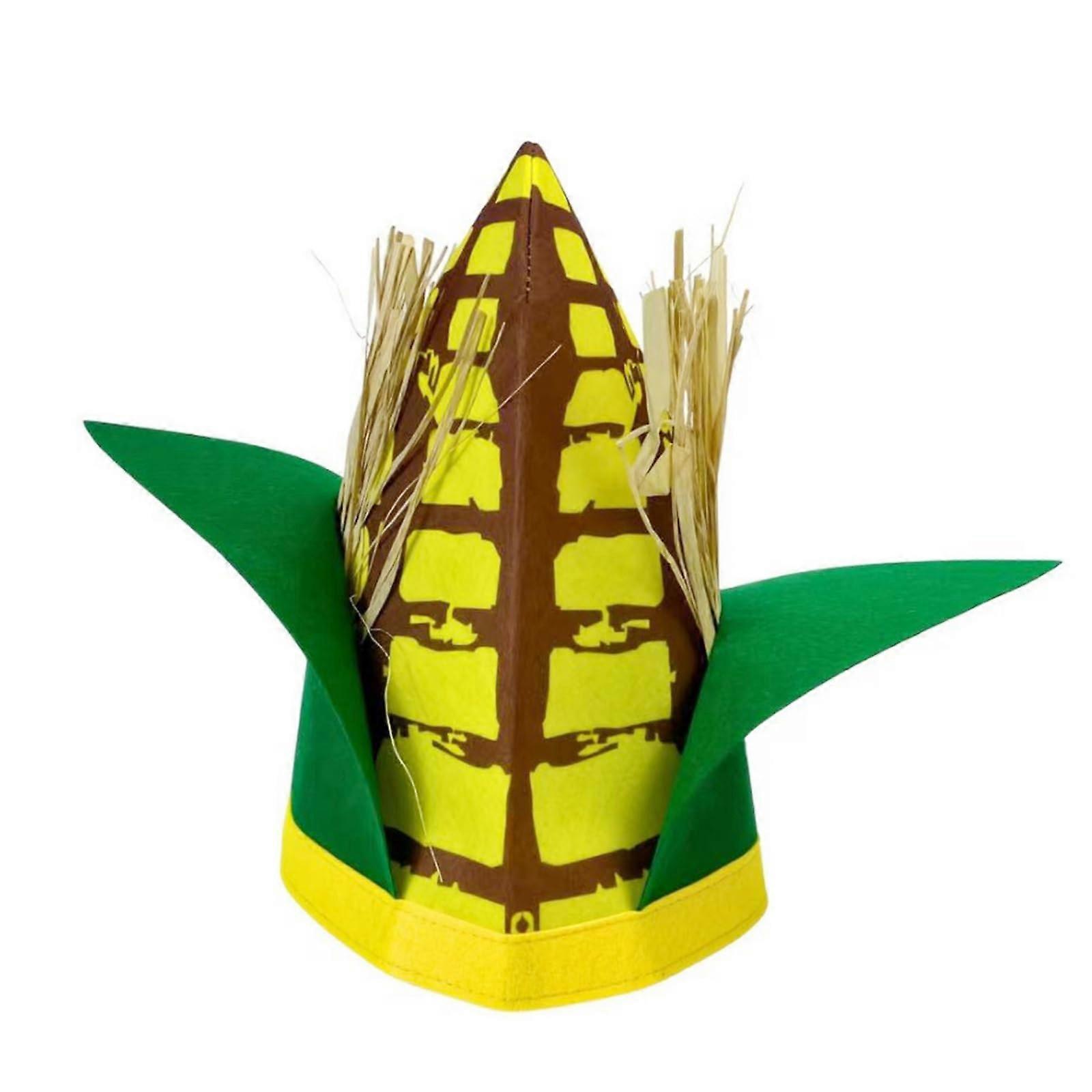 RUIYUE predolo Maize Hat Pointed Crown Felt Corn Hat Party Headpiece