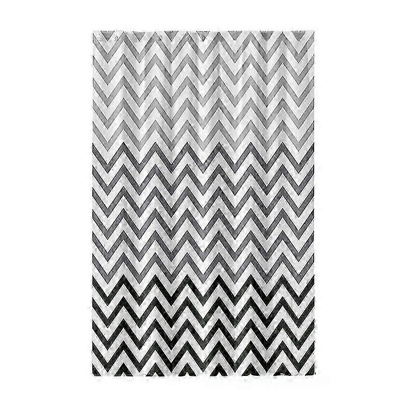 Gray Zigzag Pattern Shower Curtain 183.0x183.0cm Polyester Chevron Textile