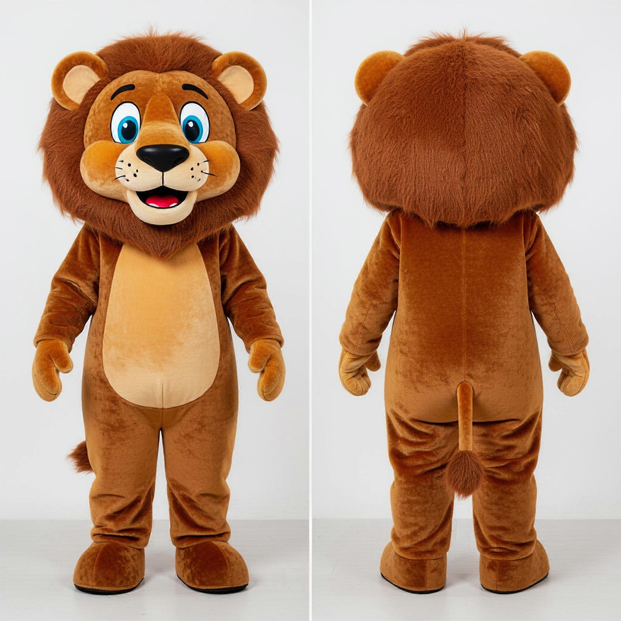 MASTICOT Golden Plush Broad Shouldered Lion Mascot