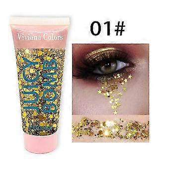 Kropp Glitter Ansikte Glitter Gel, Sångare Konserter Disco Festival Rave Tillbehör Ansikte Glitter Smink 50ml Chunky Paljetter Sjöjungfru Ansikte Kroppshår Glitter G