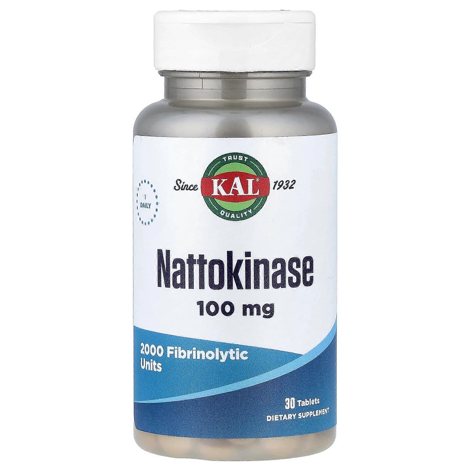 KAL, Nattokinase, 100 mg, 30 Tablets
