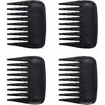 4 Pack Wide Tooth Styling Combs, Anti Static Palm-Sized ABS Detangling Combs for Curly Wavy Wig Beard, Compact for Salon Barber Home Travel Office Use