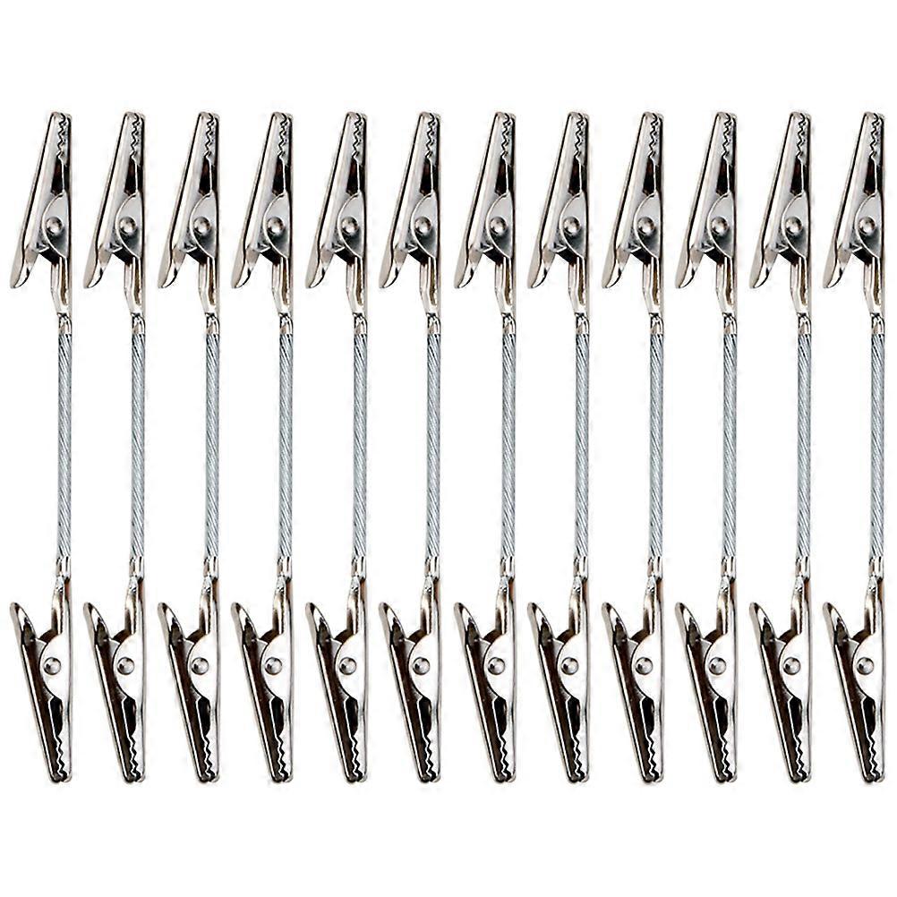 Alloy Memo Clips Double-Headed Clips with 12Pcs Quantity