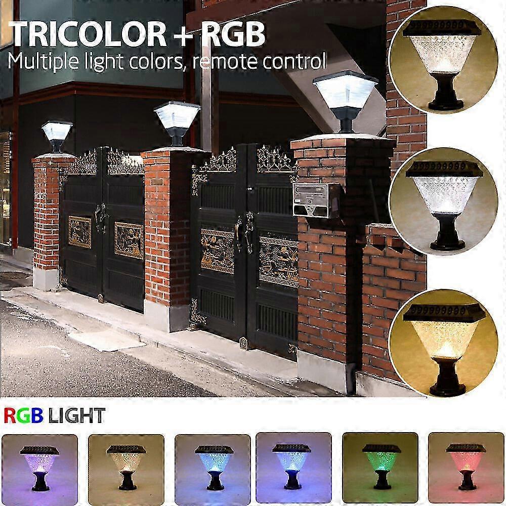 Solar Column Lights Waterproof Outdoor