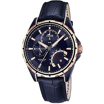 Lotus smart casual kvarts analog mann klokke med syntetisk skinn armbånd 18210/1