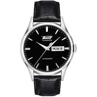 Tissot cab. Aut. visodate Watch cor.esf.ne automatisk analog man Watch med krokodilleskind armbånd T0194301605101