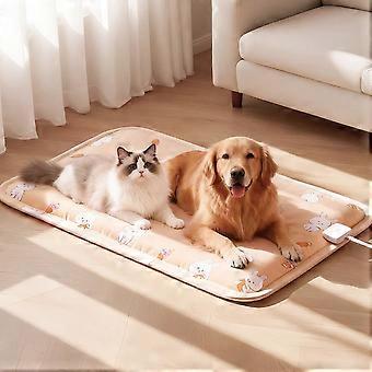 Waterproof Pet Electric Blanket Thermostat Control Warm Heating Dog Bed Anti-scratch Cartoon Pattern Warmer Mat
