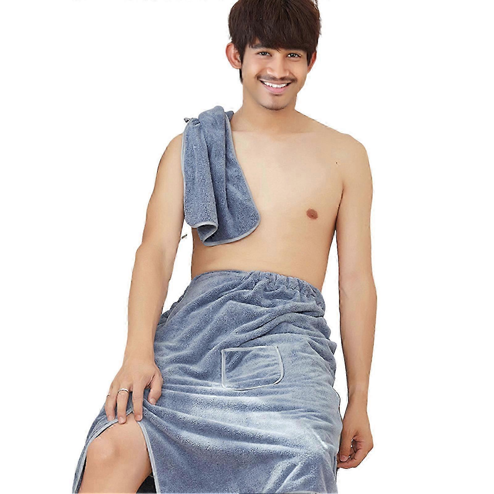 Men's Adjustable Absorbent Shower Wrap