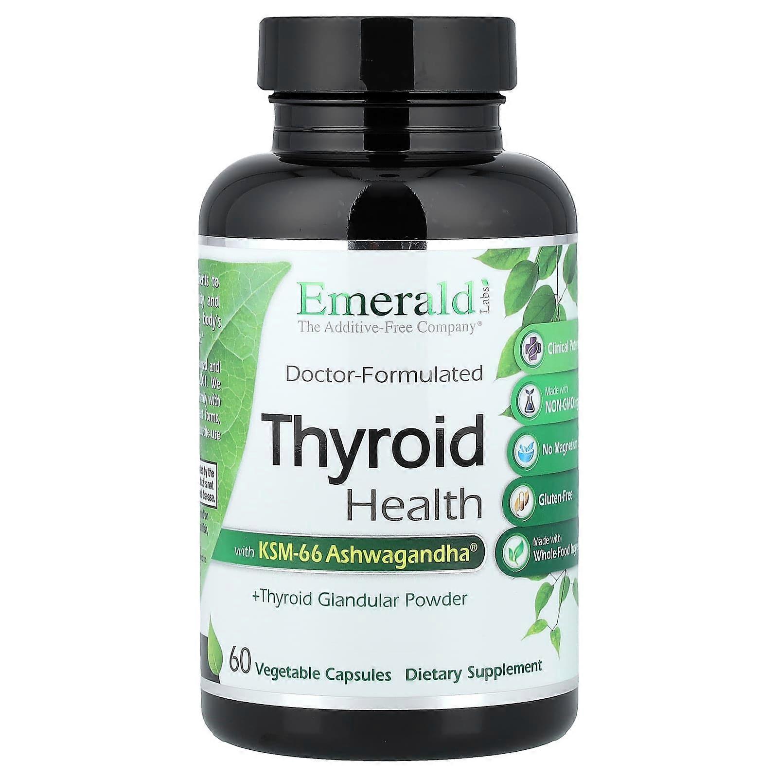 Emerald Laboratories, Thyroid Health, 60 Vegetable Caps