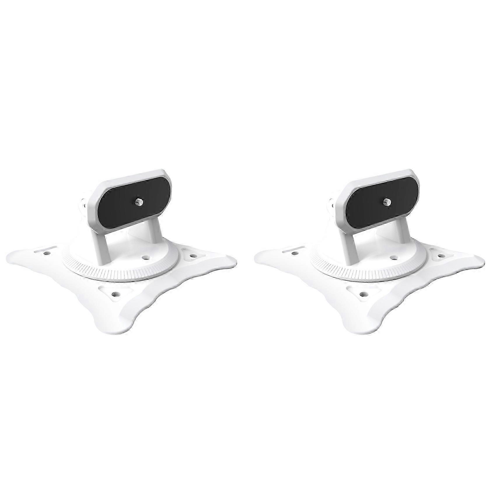 2X Multi Functional Projector Gimbal Desktop Bracket Lifting Bracket Wall Mounted 360 Degree Rotating Bracket White