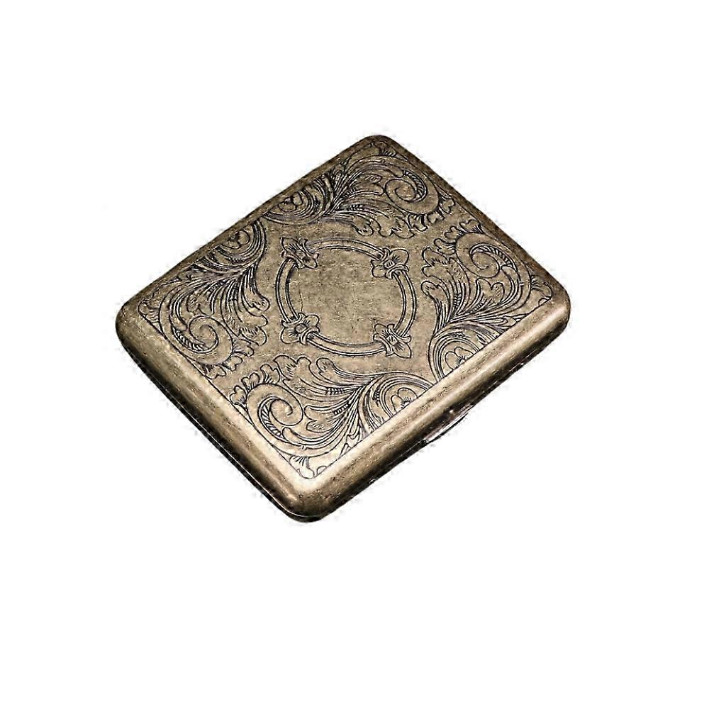 Retro Bronze Cigarette Case 20 Capacity