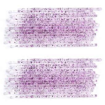 50Pcs Disposable Eyelash Applicator Eyelash Extension Brushes Makeup Tools Acrylic Handle