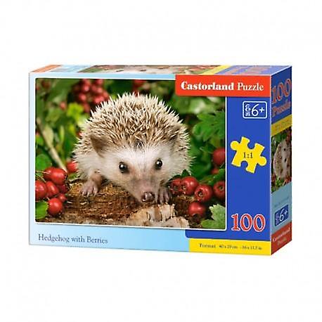 Puzzle Hedgehog with Berries, 100 pieces