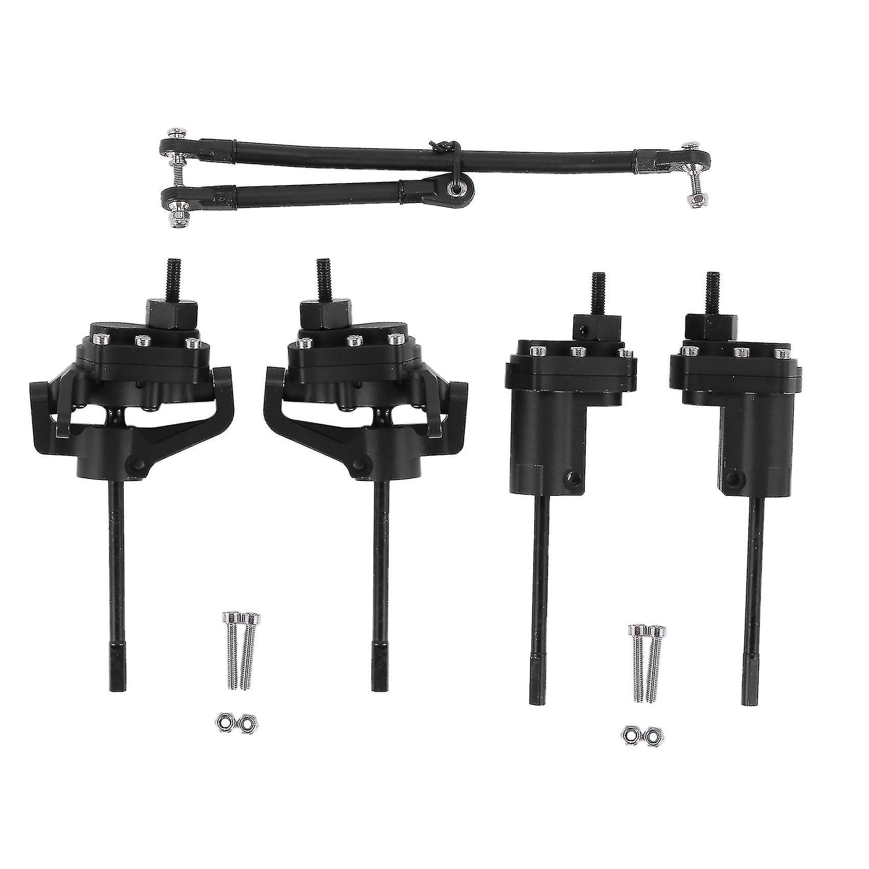 Front Rear Portal Axle Compatible With 1/10 Rc Crawler Car Scx10 Ii black