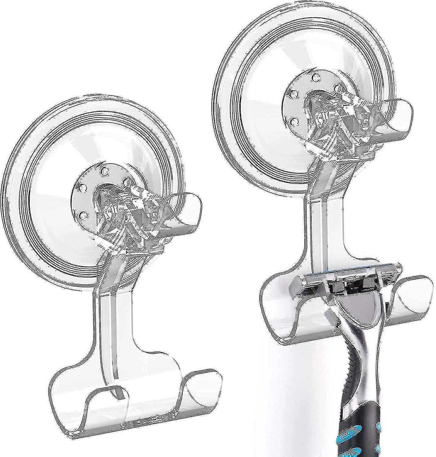 Shower Suction Hooks, 2 Pack Suction Hooks Removable And Reusable Razor Hoo A