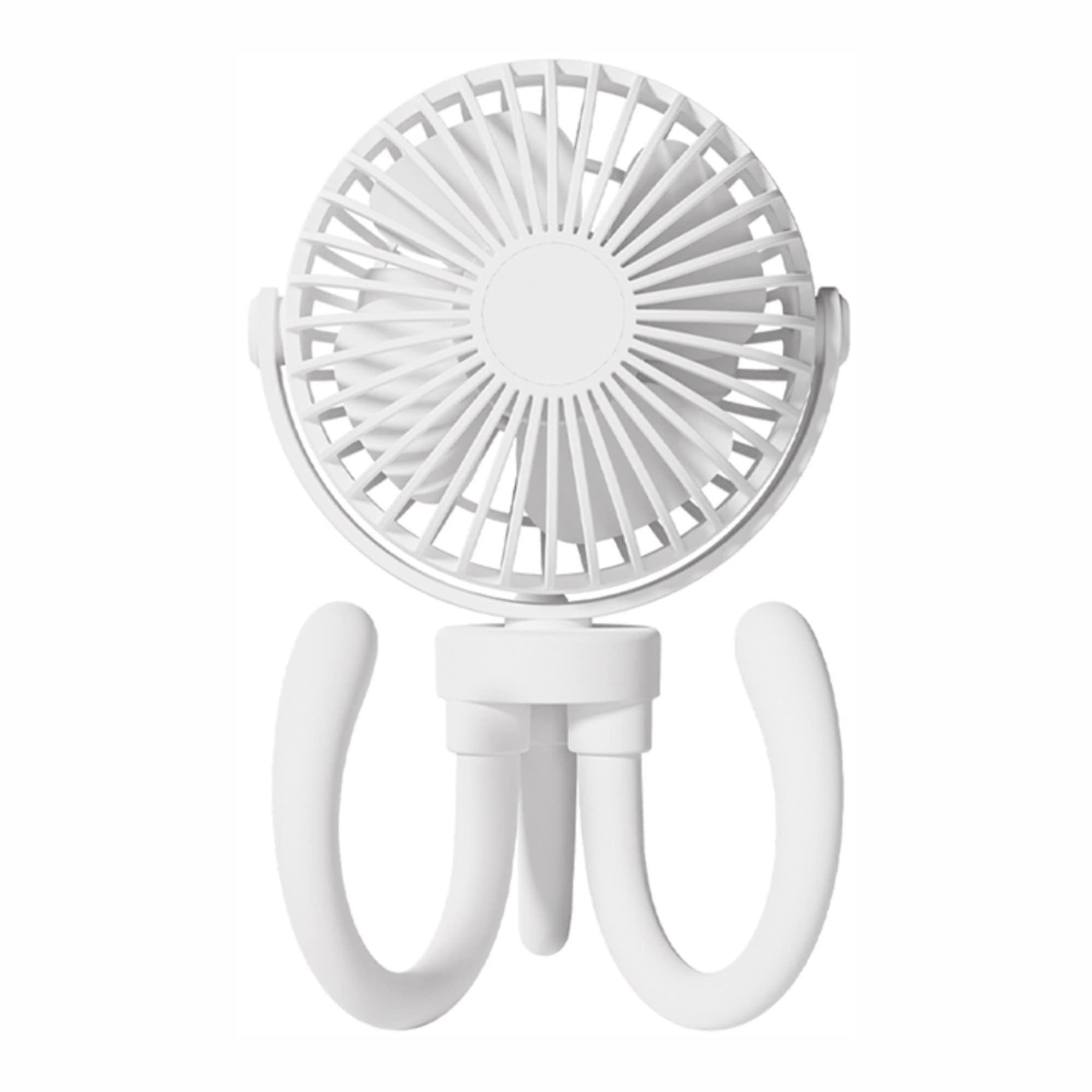 Handheld Portable Fan With Flexible Stand  (white)