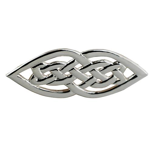 Silver 21x40mm Celtic knot brooch