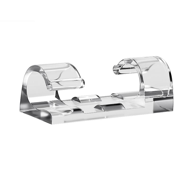 80PCS Adhesive Cable Clips, Adhesive Cable Tidy Fixing, (Transparent)