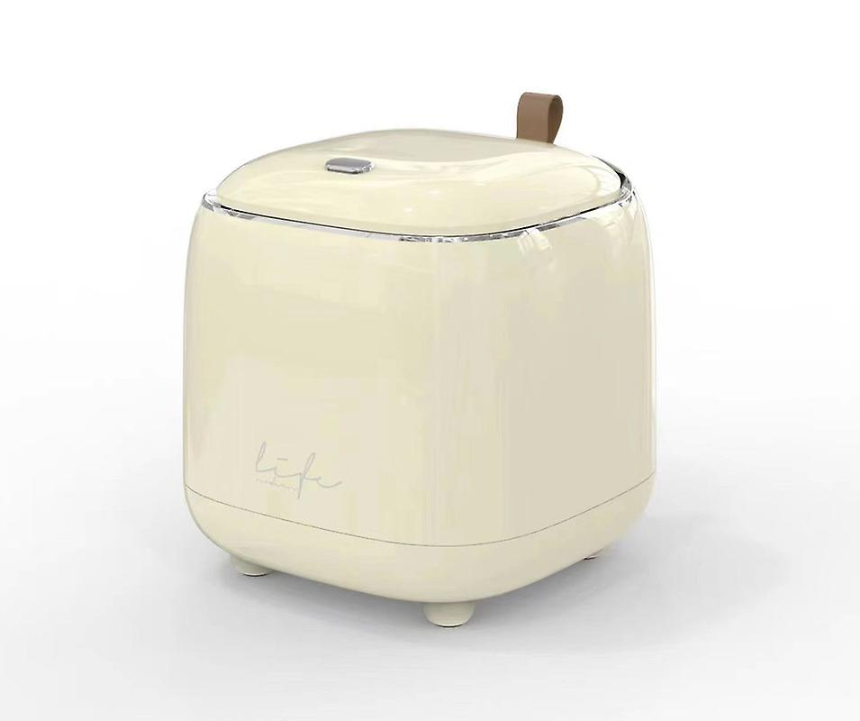 Mini Countertop Trash Can ,waste Can With Press Type Lid, Desktop Trash Can Applicable For Bathroom Vanity, Coffee Table, Offices, Waste Basket (light