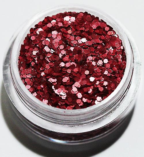 Glitter de unha - Hexagon - Fosco vermelho-rosa - 8ml - Glitter