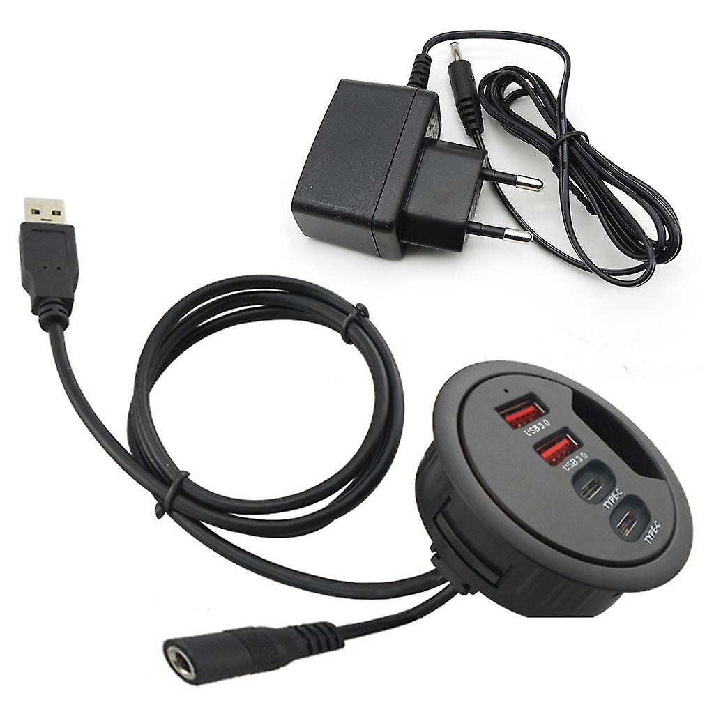 Multi USB Type-C 3.0 4-Port Splitter for PC Laptop Notebook Receiver Computer