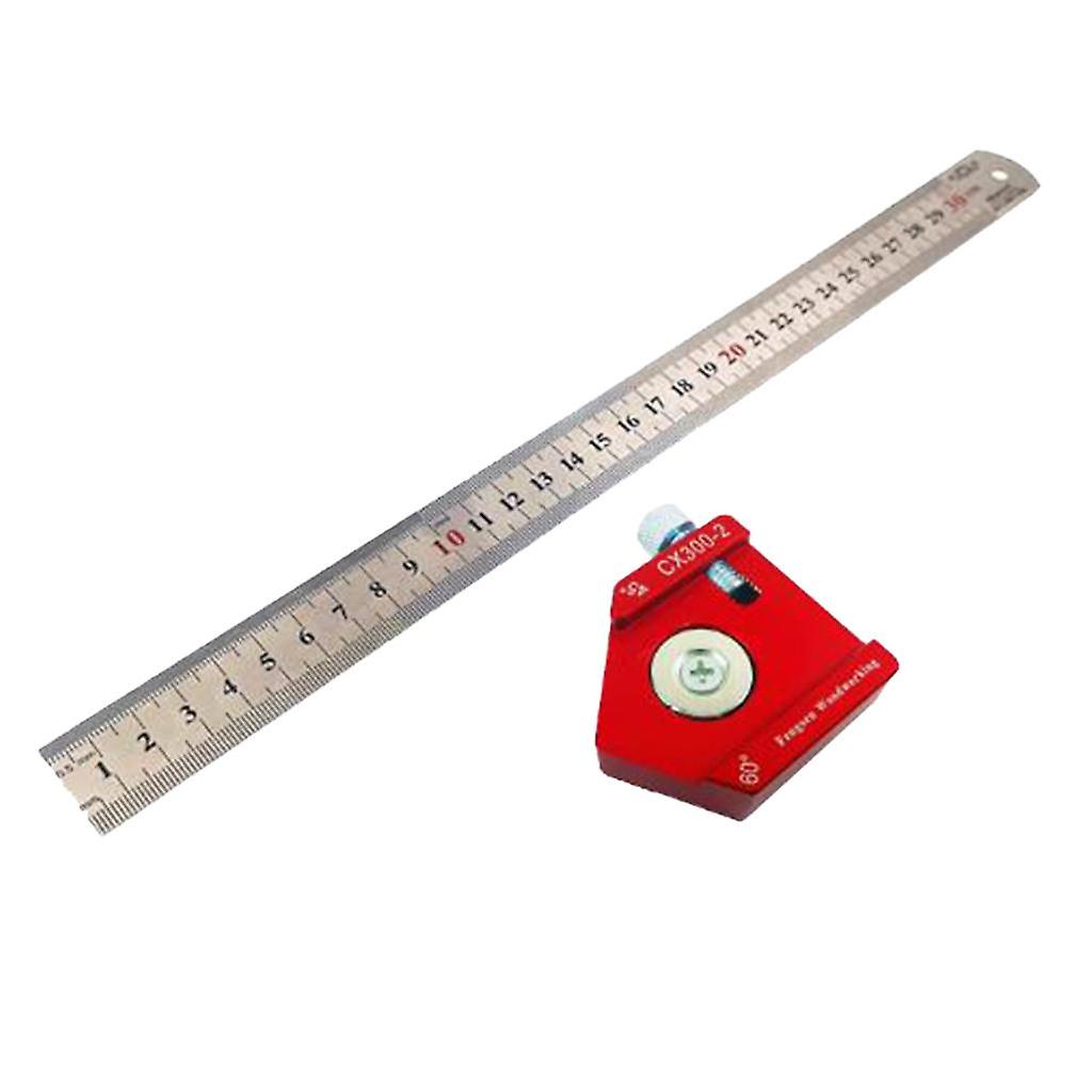 Angle Square Ruler Woodworking Scriber Ruler Carpentry Measuring Tools