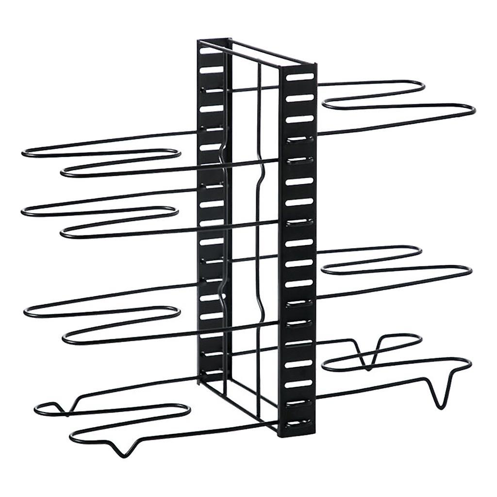 Adjustable Pan Storage Pot Organizer Kitchen Cookware Rack Shelf 8 Tiers