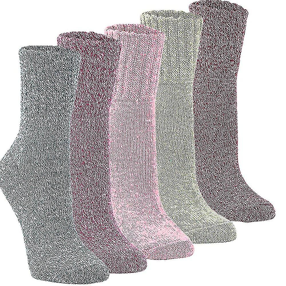 5 Ps Socks Warm Thick Knitting Wool Sock For Ladies