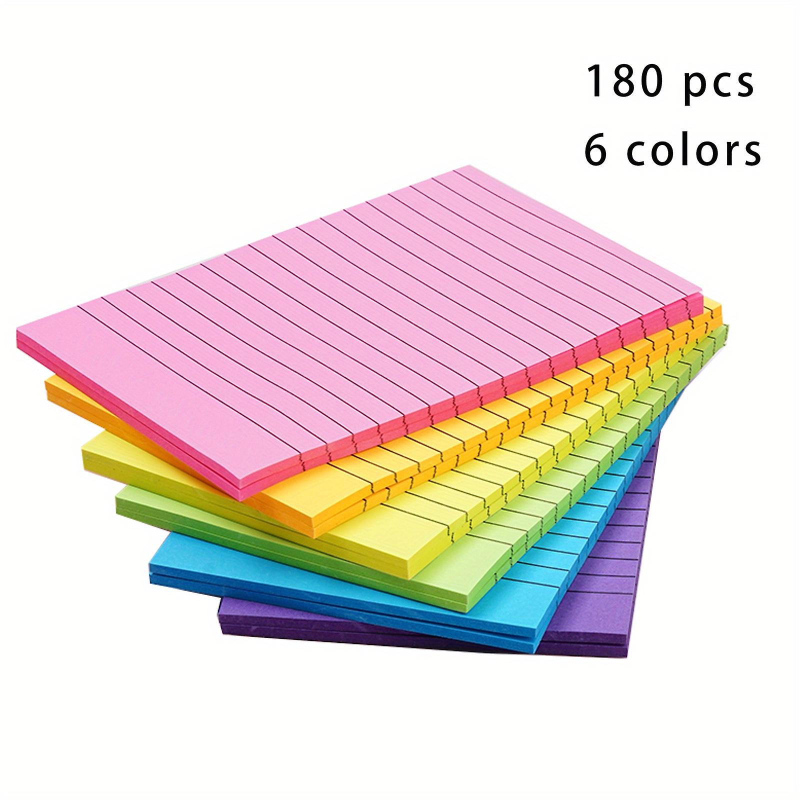 200pcs colorato linea orizzontale sticky nota 4 colori portatile studente nota marcatura scrittura memo pad Post-it autoadesivo blocchi note per ufficio scolastico Lar