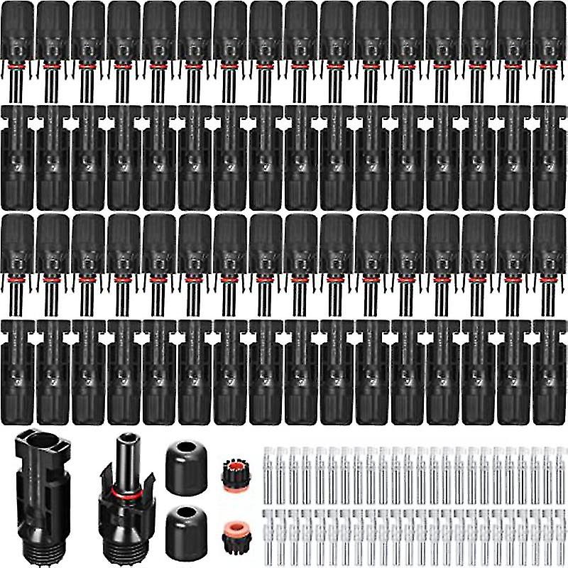50 pares de conectores de panel solar Conectores de cable de panel solar impermeable IP67 Panel solar macho / hembra