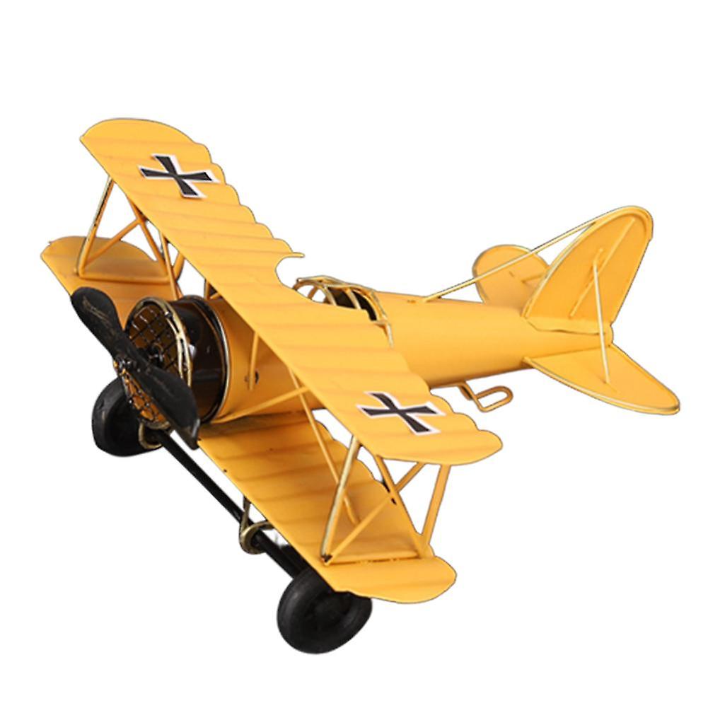 ZHOUBA Vintage Iron Art Classic Fighter Aircraft Model Airplane Desktop Ornament Decor