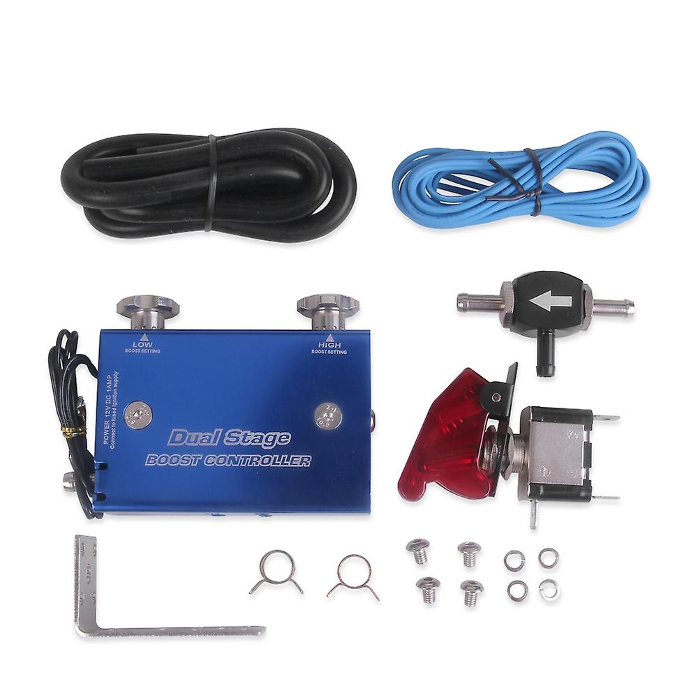 Dual Stage Electronic Turbo Boost Controller Turbocharger PSI Boost Controller Kit