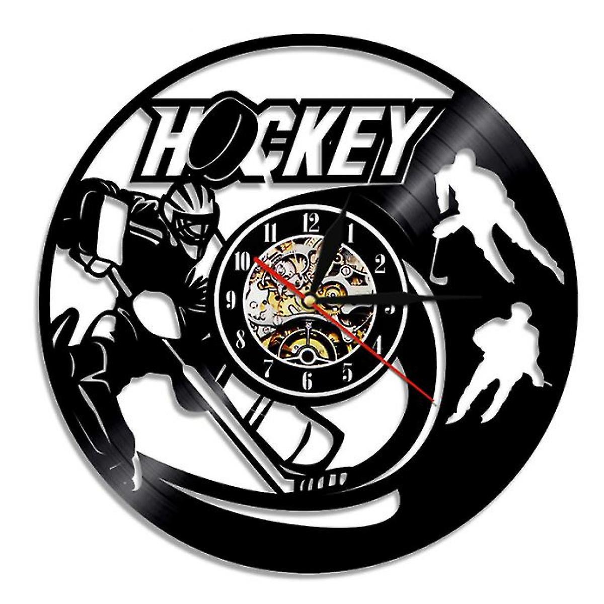 Hockey Vinyl Record Wall Clock