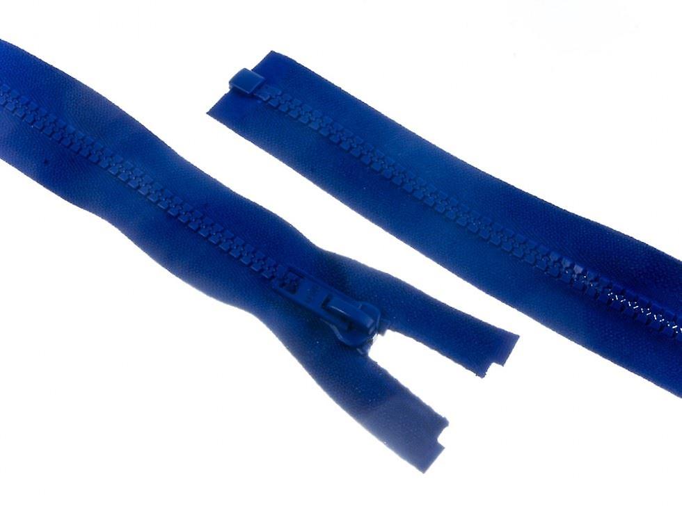 Minerva Plastic Chunky Open End Zips Royal Blue - 60 cm - each