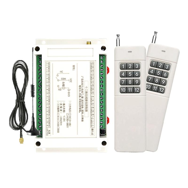 Wireless Remote Switches Relays Module 12CH for Garage Door Electric Curtains