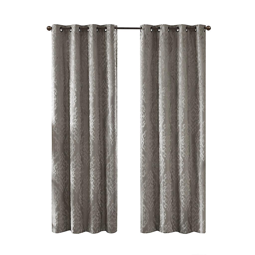 Knitted Total Blackout Grommet Top Curtain Panel