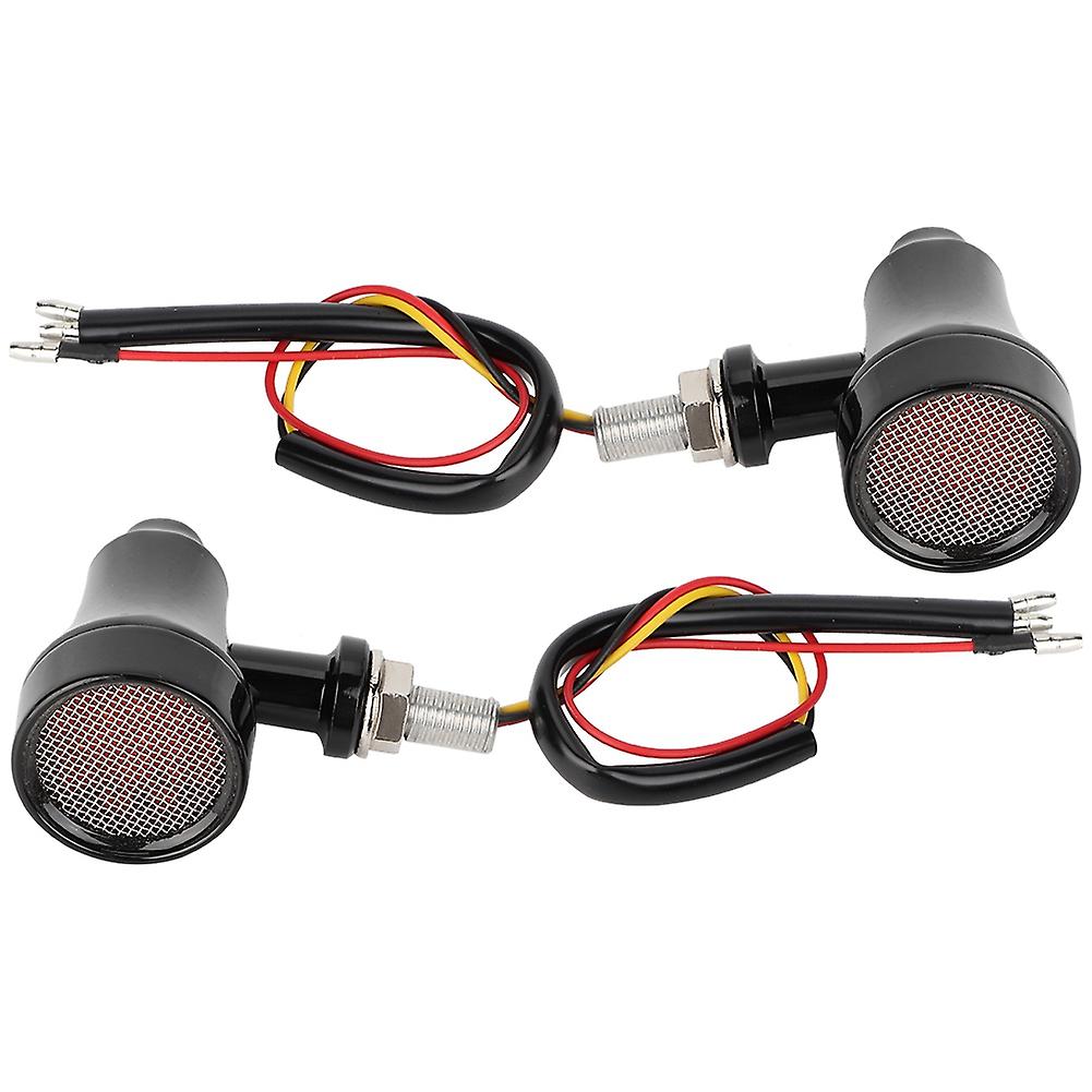 LED flash lamp for motorcycle in black retro style