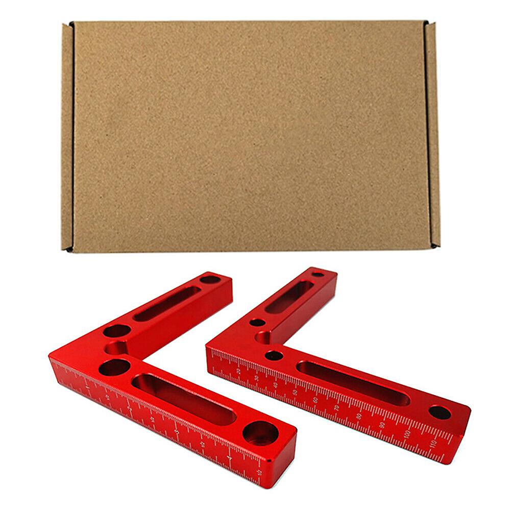 2Pcs Positioning Woodworking Carpenter Tool Right Angle Clamp Corner L-Square