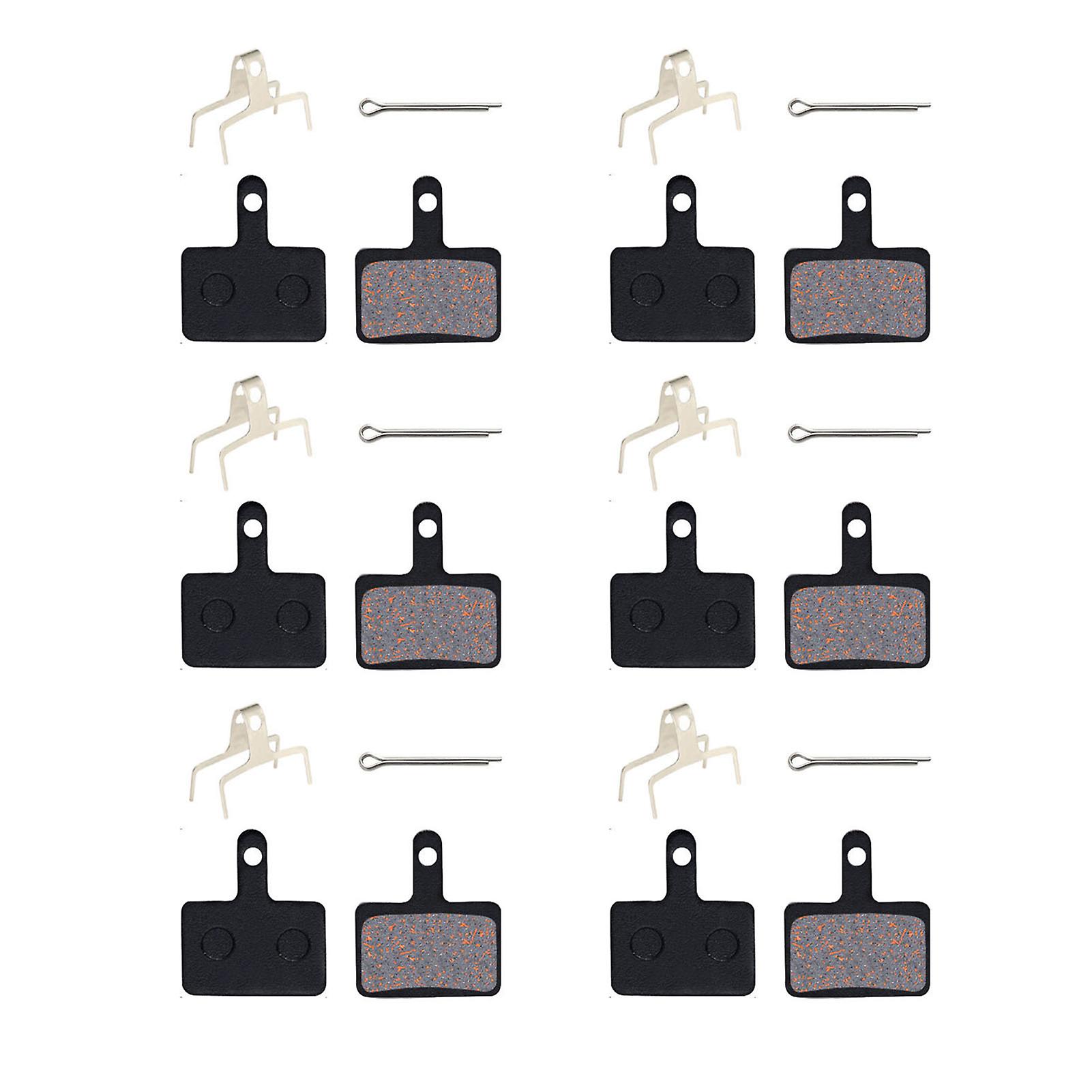 Lot de 6 paires de plaquettes de frein à disque à huile pour vélo de route et VTT, avec revêtement semi-métallique et dissipation thermique