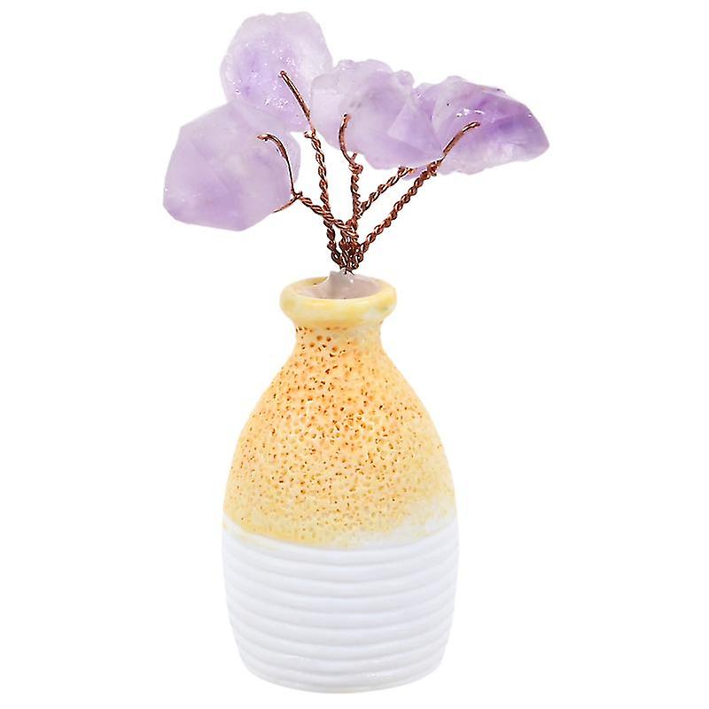 The New 1pcs Crystal Gemstone Tree Decor