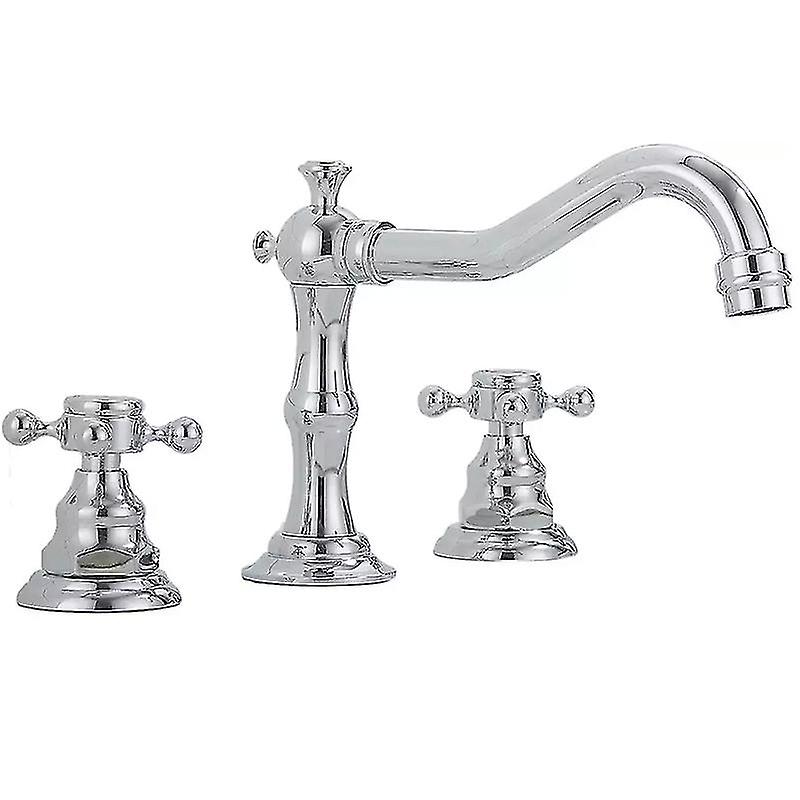 Torneiras de pia de latão de 8 polegadas modernas de luxo com 3 furos para banheiro