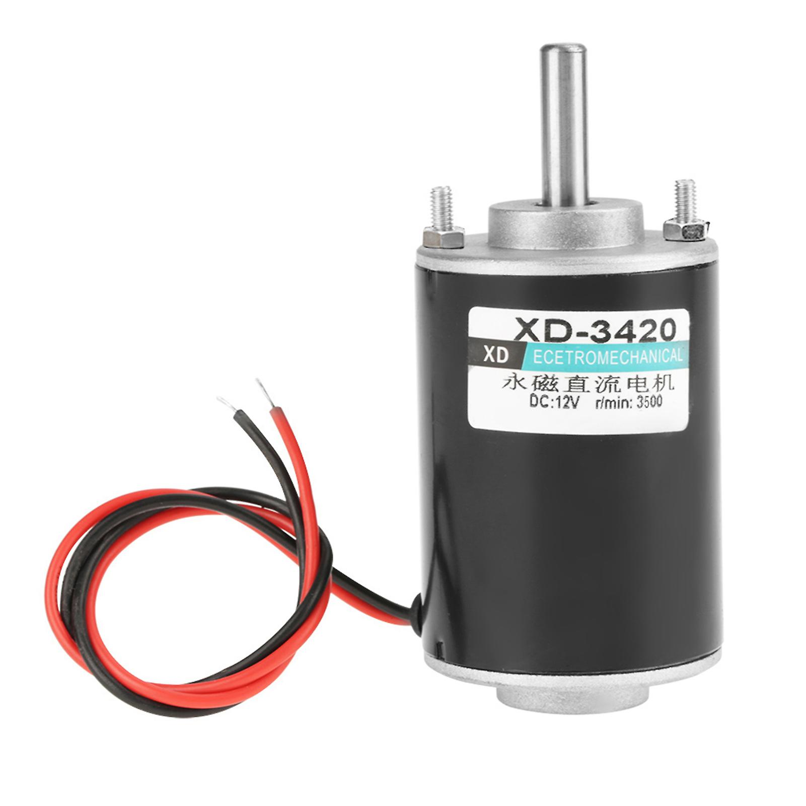 XD‑3420 30W Permanent Magnet DC Motor High Speed CW/CCW(12V 3500RPM)