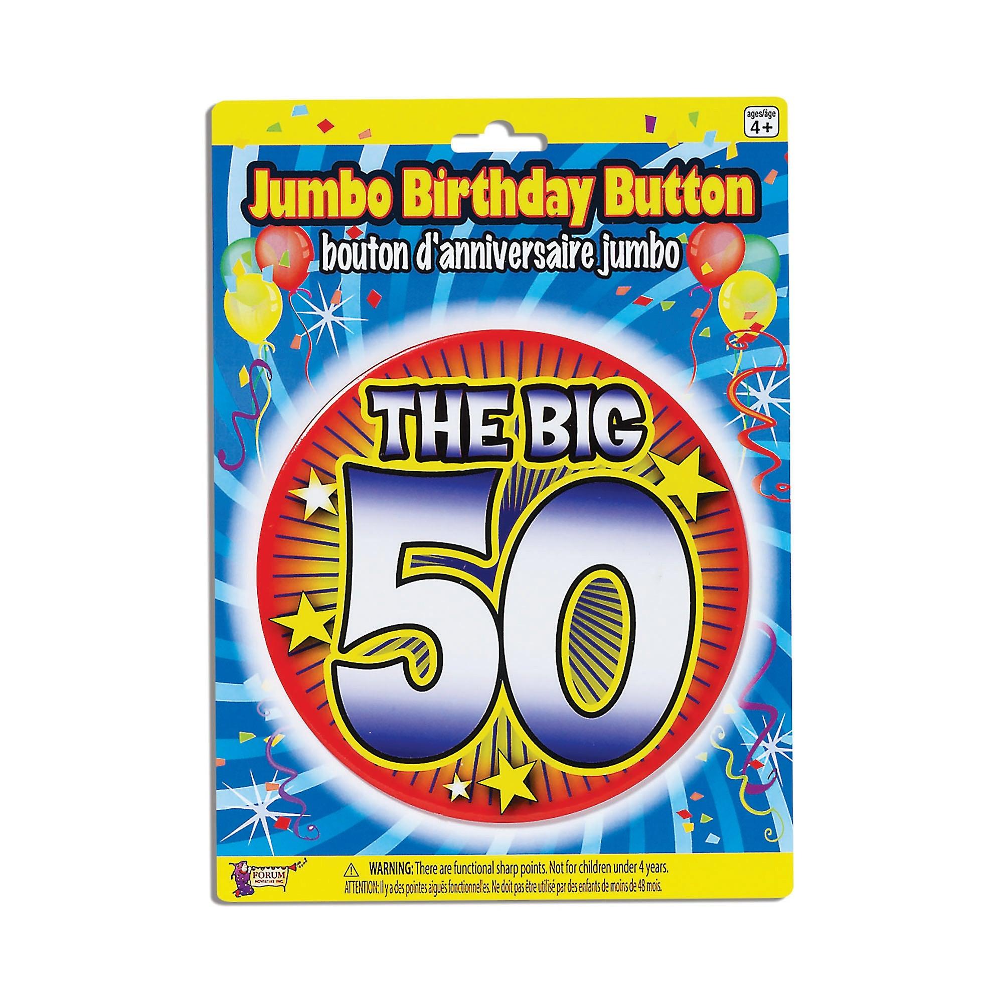 Birthday Jumbo Button Pin 50 X72204